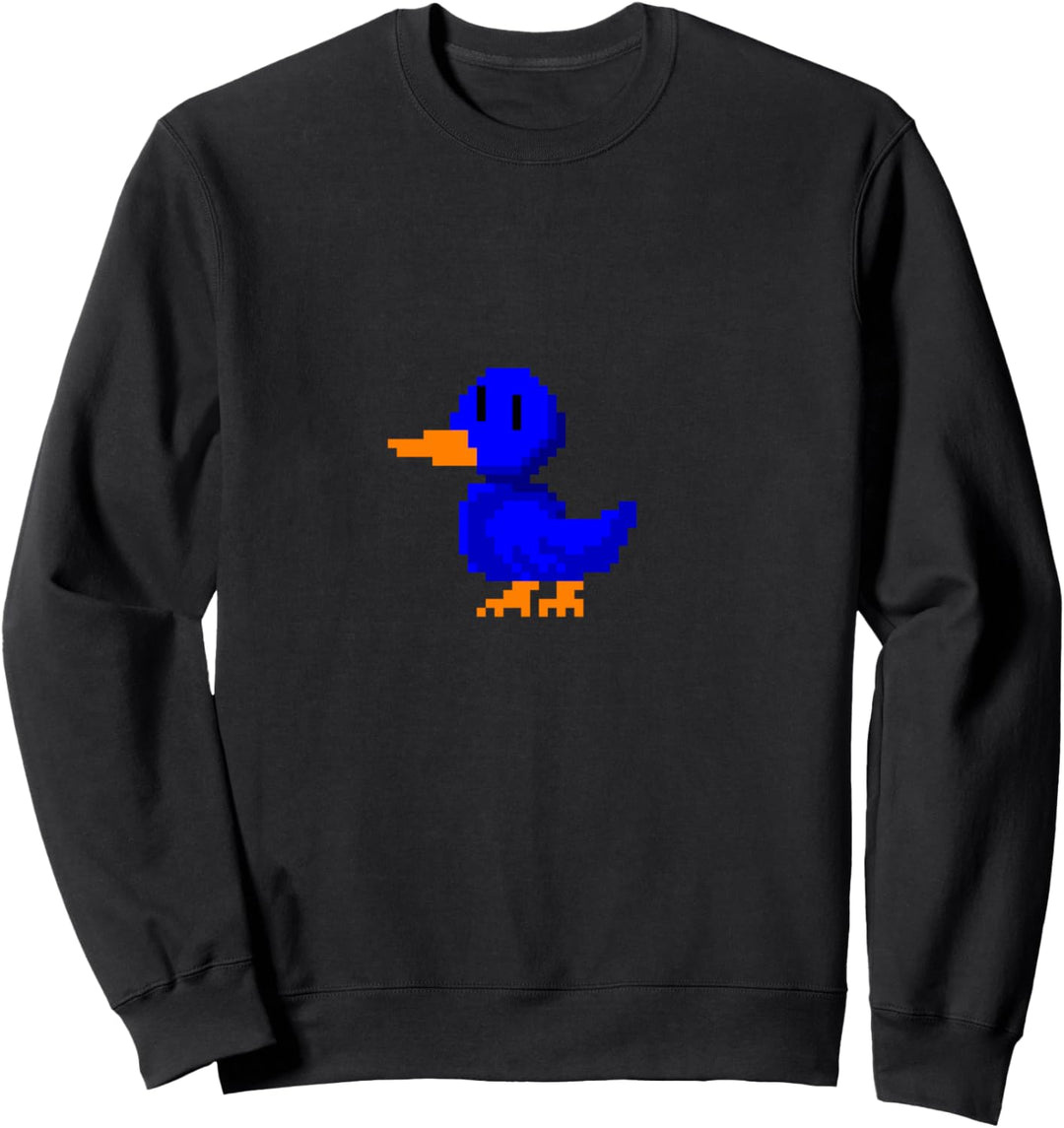 Blauer Vogel Pixel Sweatshirt