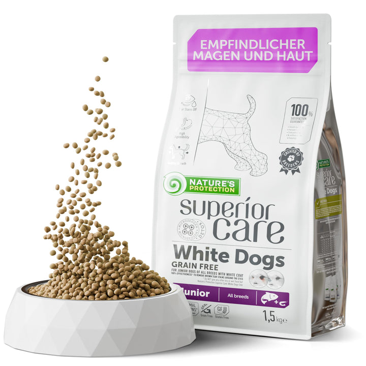 Nature's Protection Superior Care Trockenfutter für Alle Rassengrössen Hunde Fell der Hellen Farbe (