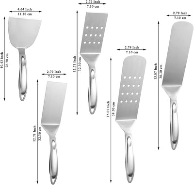 Berglander BBQ Grillbesteck Set 5 Stück, Grillzubehör Edelstahlgriff mit Baklite zusammenbauen, Gril