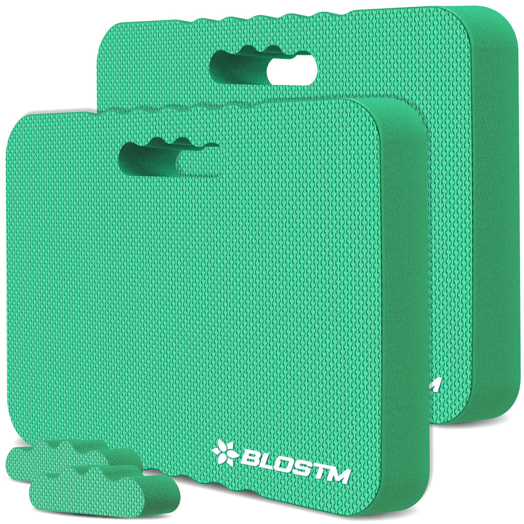 BLOSTM Green Garden Kniepolster aus hochdichtem Schaumstoff mit zwei Texturen, 2 Stück
