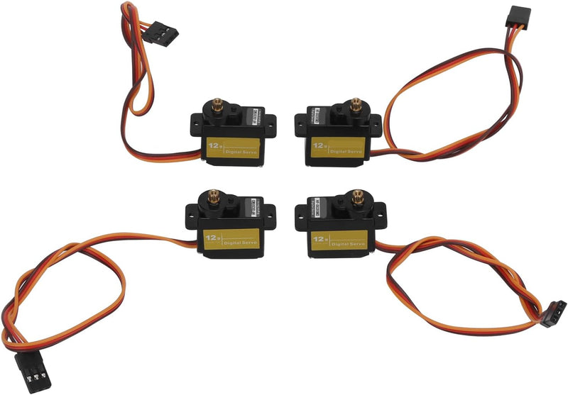 4Pcs RC Micro Servo, 12G Metallgetriebe Servo 180 Grad Rotation Micro Servo für RC Roboter Modell Fi