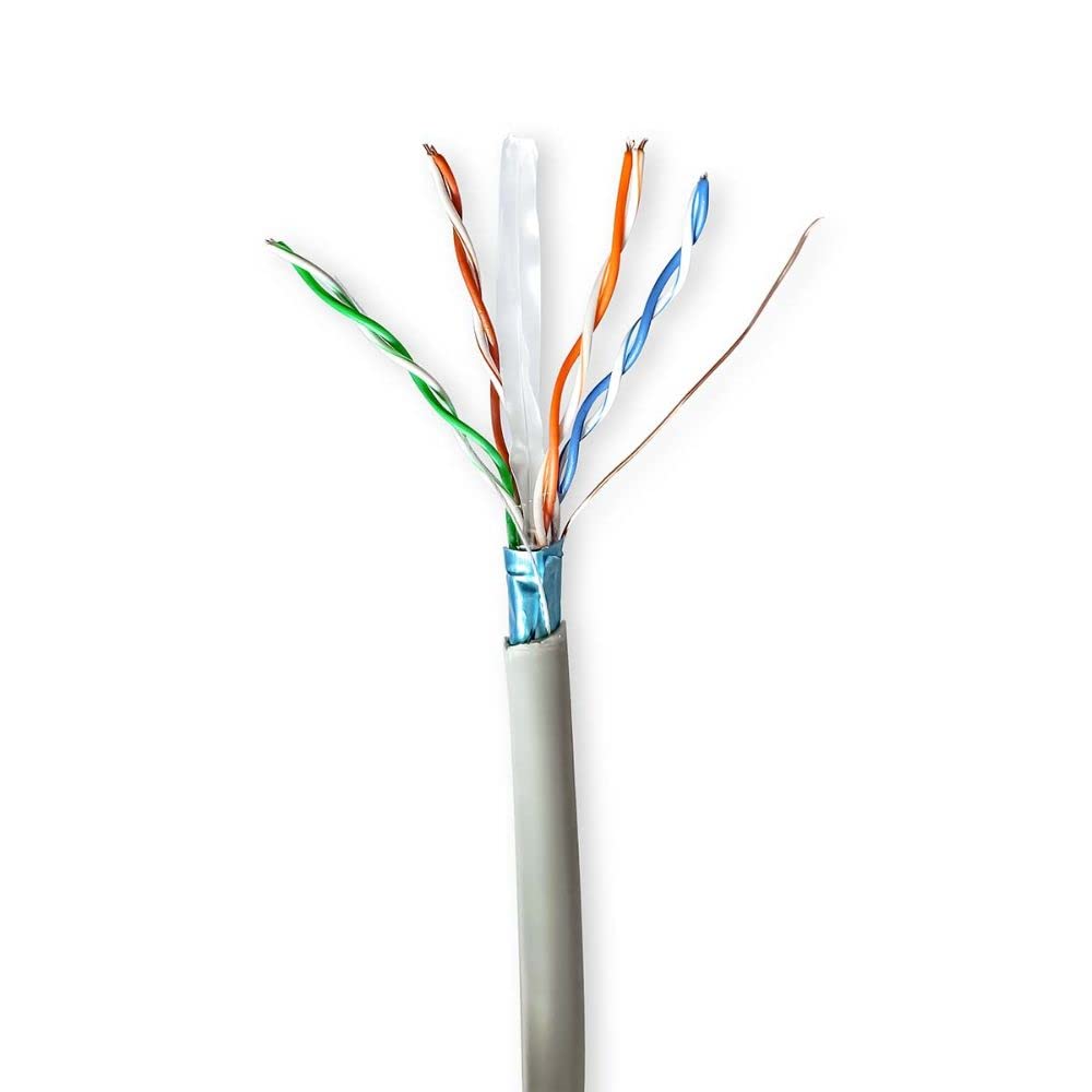 NEDIS CAT6 | Litzenleitung | F/UTP | CCA | 100.0 m | Innenbereich | Rund | PVC | Grau | Kartonverpac