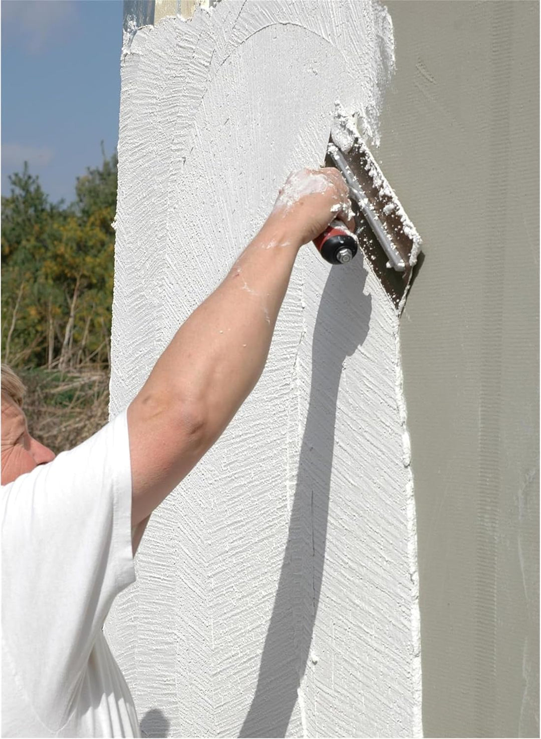 Marshalltown Glättkelle mit gebogenem Durasoft Griff aus Goldstahl, für Boden und Beton sehr gut gee
