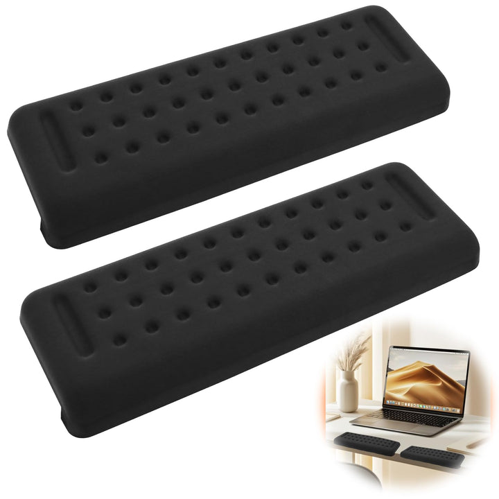 2 Stück Handballenauflage für Tastatur und Maus, 30x10cm Memory-Foam Wrist Rest, Tastatur Handauflag