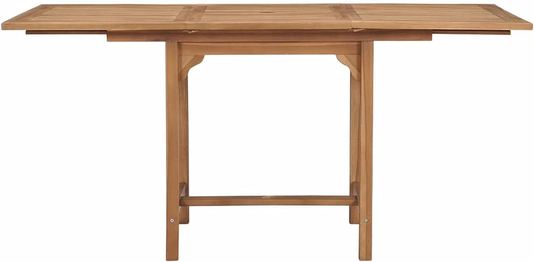 Tidyard Ausziehbarer Gartentisch Massivholztisch Küchentisch Esstisch (110-160)×80×75 cm Mit Schirml