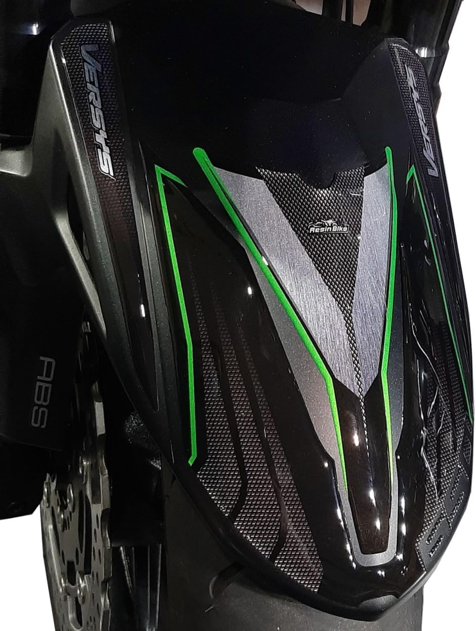 Resin Bike Aufkleber für Motorrad Kompatibel mit Kawasaki Versys 650 2017-2020. Kotflügelschutz vor