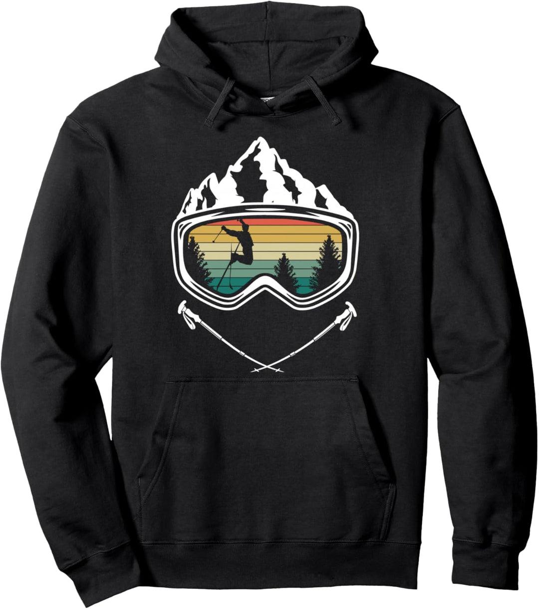 Happy Ski Freestyle Skifahrer Wintersport Urlaub Pullover Hoodie
