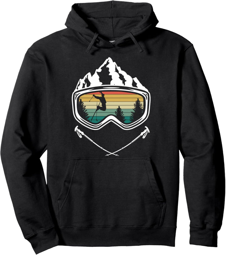Happy Ski Freestyle Skifahrer Wintersport Urlaub Pullover Hoodie