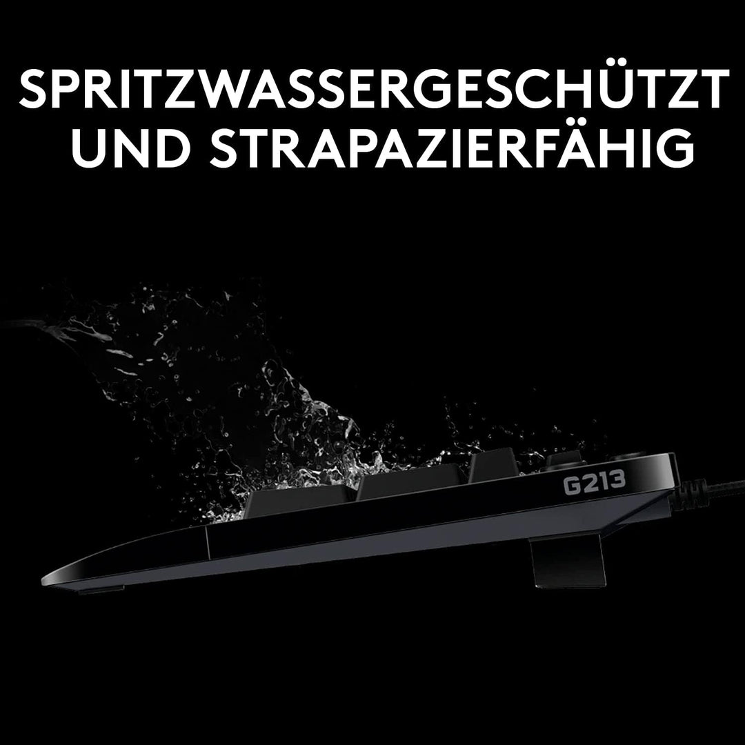 Logitech G213 Prodigy Gaming-Tastatur, RGB-Beleuchtung, Programmierbare G-Tasten, Multi-Media Bedien