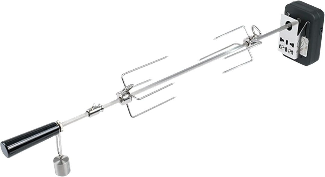 MOESTA-BBQ 10107 Rotisserie-Set für Smokin' PizzaRing - Elektrischer Spiessdreher für Kugelgrill 67