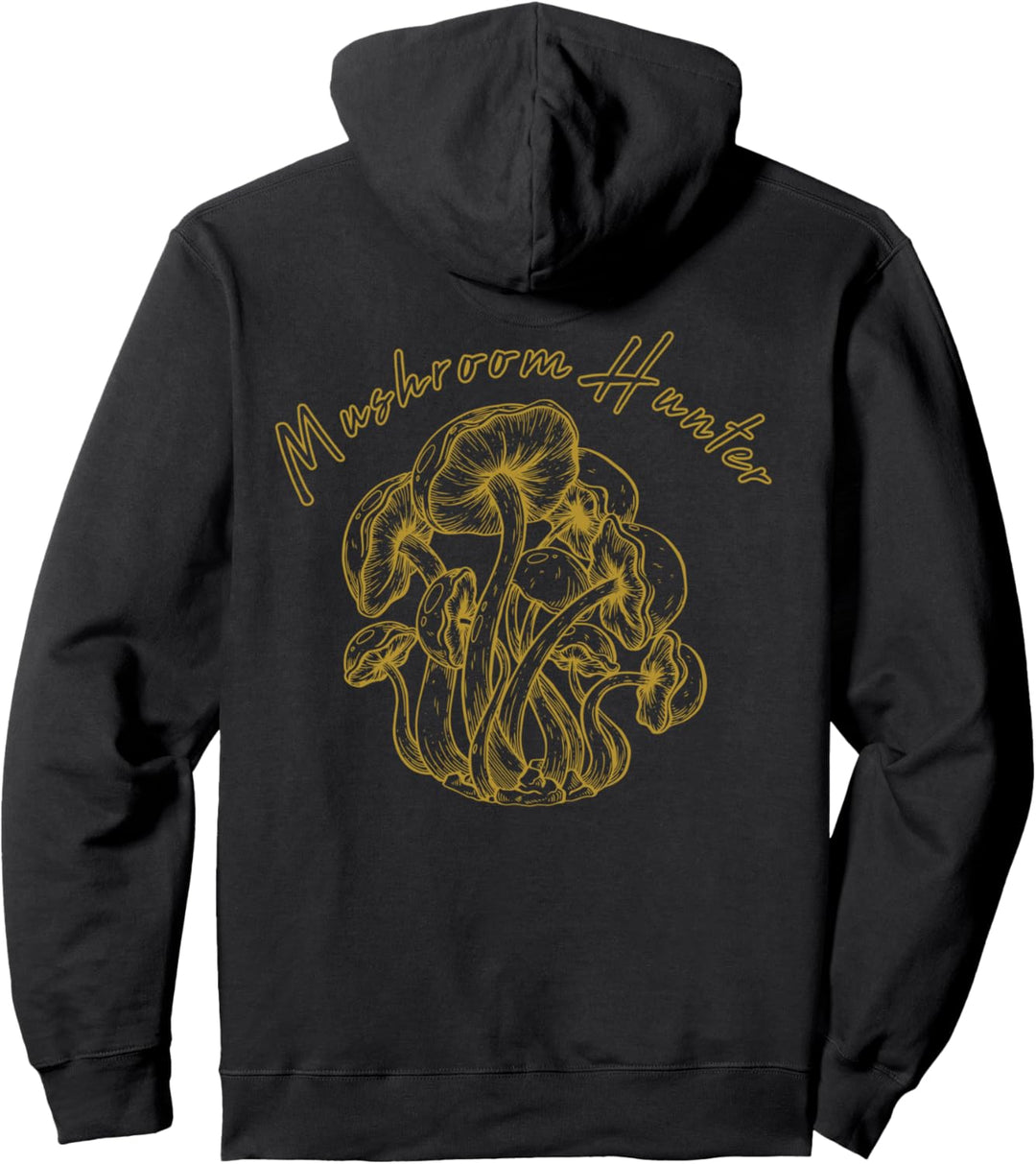 Backprint Mushroom Hunter, Pilze suchen ein vergnügen, Pilze Pullover Hoodie