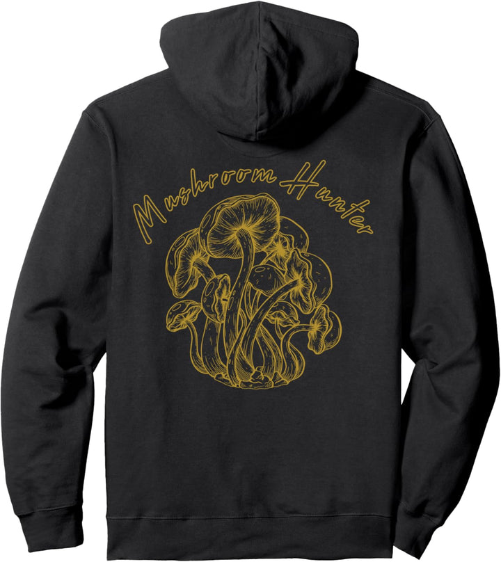 Backprint Mushroom Hunter, Pilze suchen ein vergnügen, Pilze Pullover Hoodie