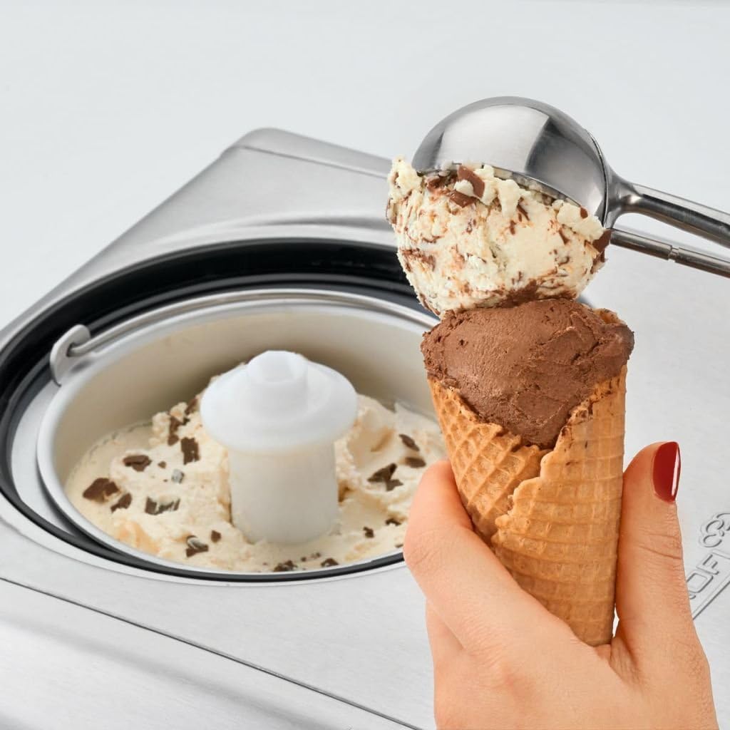 Profi Cook PC-ICM 1091 Eismaschine (3 in 1 für Speiseeis, Frozen Joghurt und Sorbet, Kompressor-Kühl