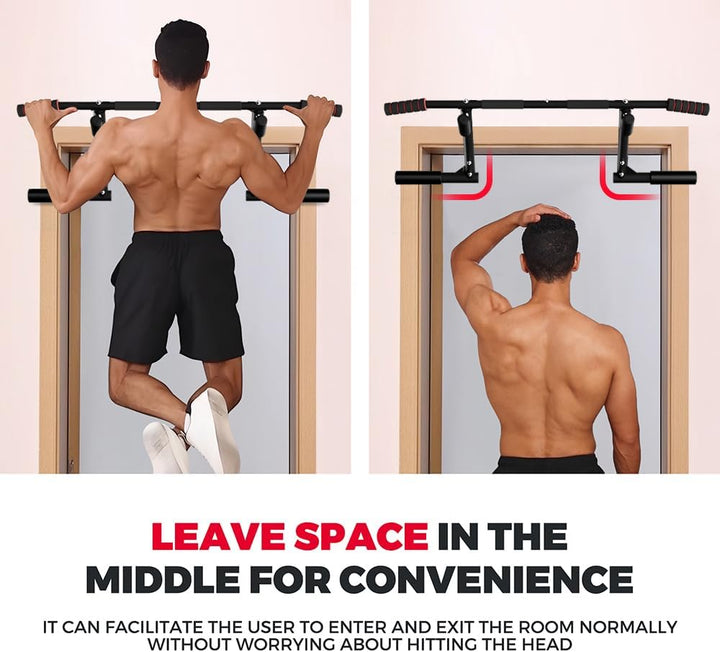 ONETWOFIT Klimmzugstange Türrahmen, Pull Up Bar for Doorway, mit Rutschfesten Griffen Trainingsgerät