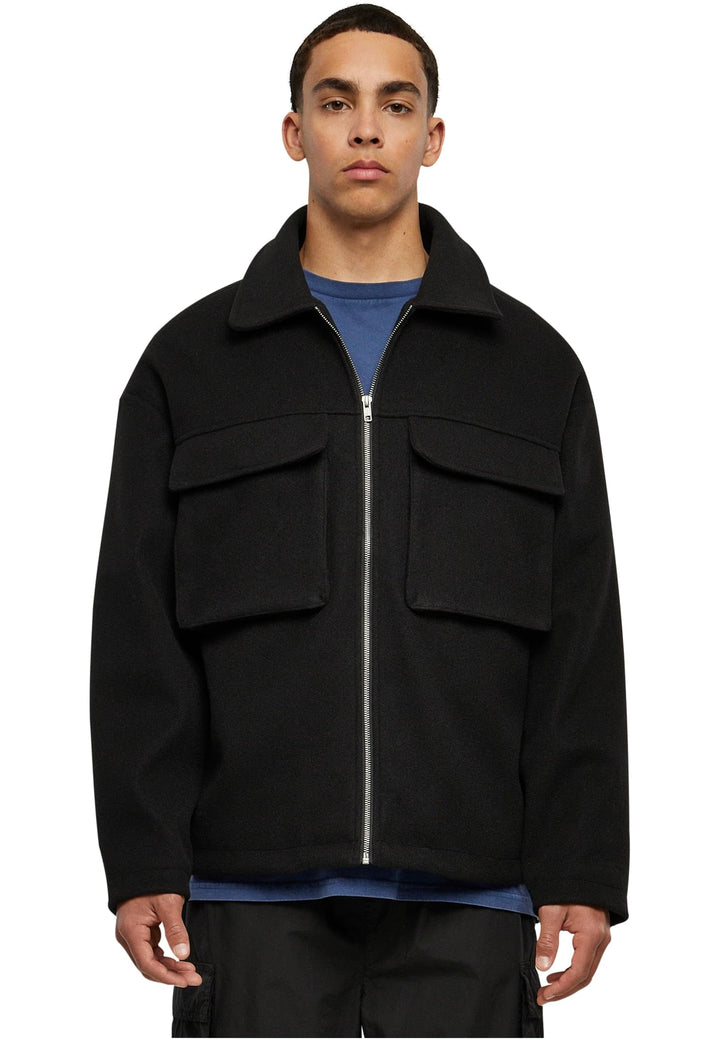 Urban Classics Herren Big Pocket Blouson Jacke XL Schwarz, XL Schwarz