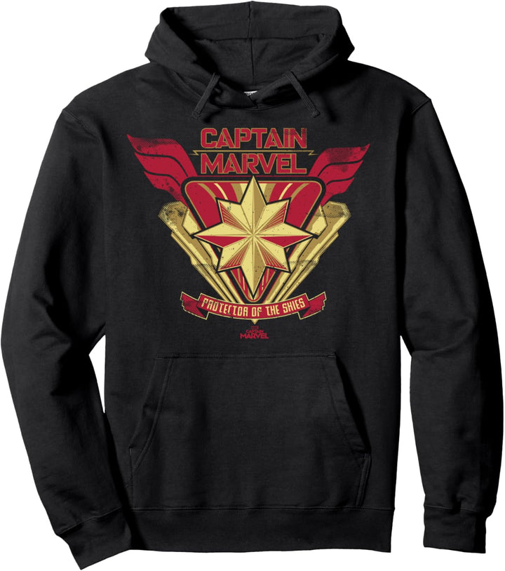 Captain Marvel Protector Of The Skies Crest Pullover Hoodie
