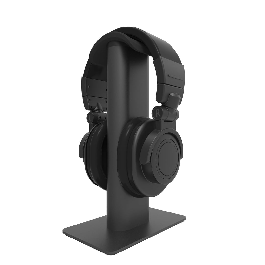 Kanto H2 Desktop Headphone Stand | Supports 10 kg | Curved Silicone Design Prevents Indents | Black,