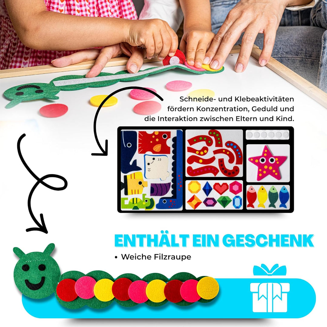 Montessori Busy Book für Kinder von 1, 2, 3 und 4 Jahren, Busy Board, interaktives Lernbuch, sensori