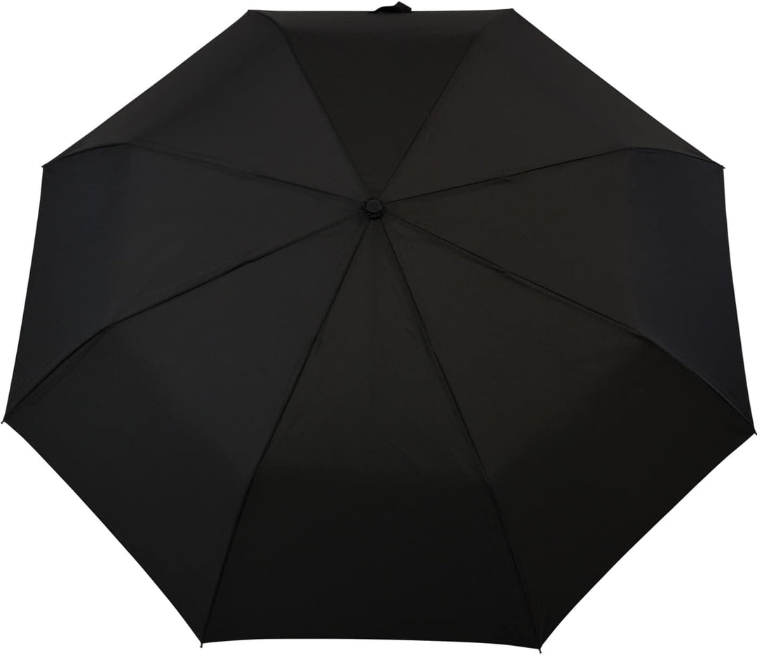 iX-brella Trekking XL Taschenschirm 115 cm gross mit Umhängetasche black, black