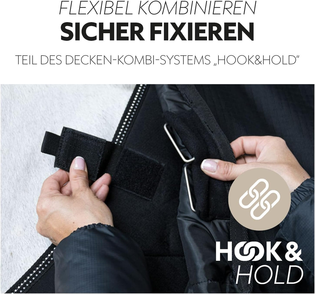 SUNRIDE Regendecke 50g für Pferde (Dublin) mit Unterdecken kombinierbar - für Extreme Wetterbedingun