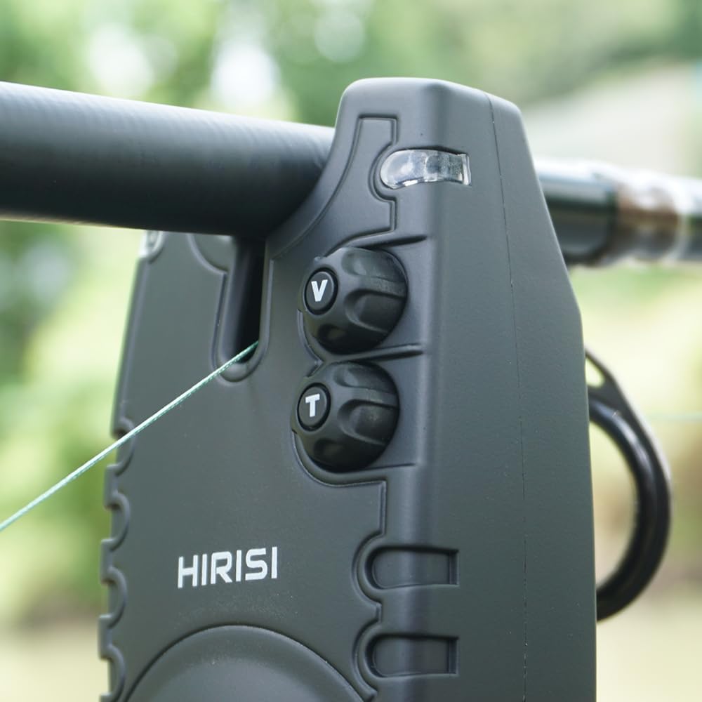 Hirisi Tackle Karpfenangel-Alarme mit Empfänger und Swingern in Schutzhülle Sq-4, Sq-4