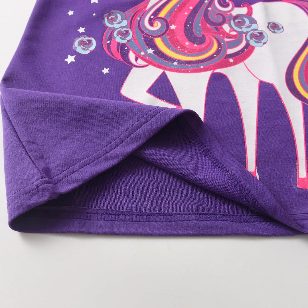 VIKITA Mädchen Kapuzenpullover Kleider Baumwolle Hoodie Herbst Winter Freizeit 2-8 Jahre 3-4 Jahre L