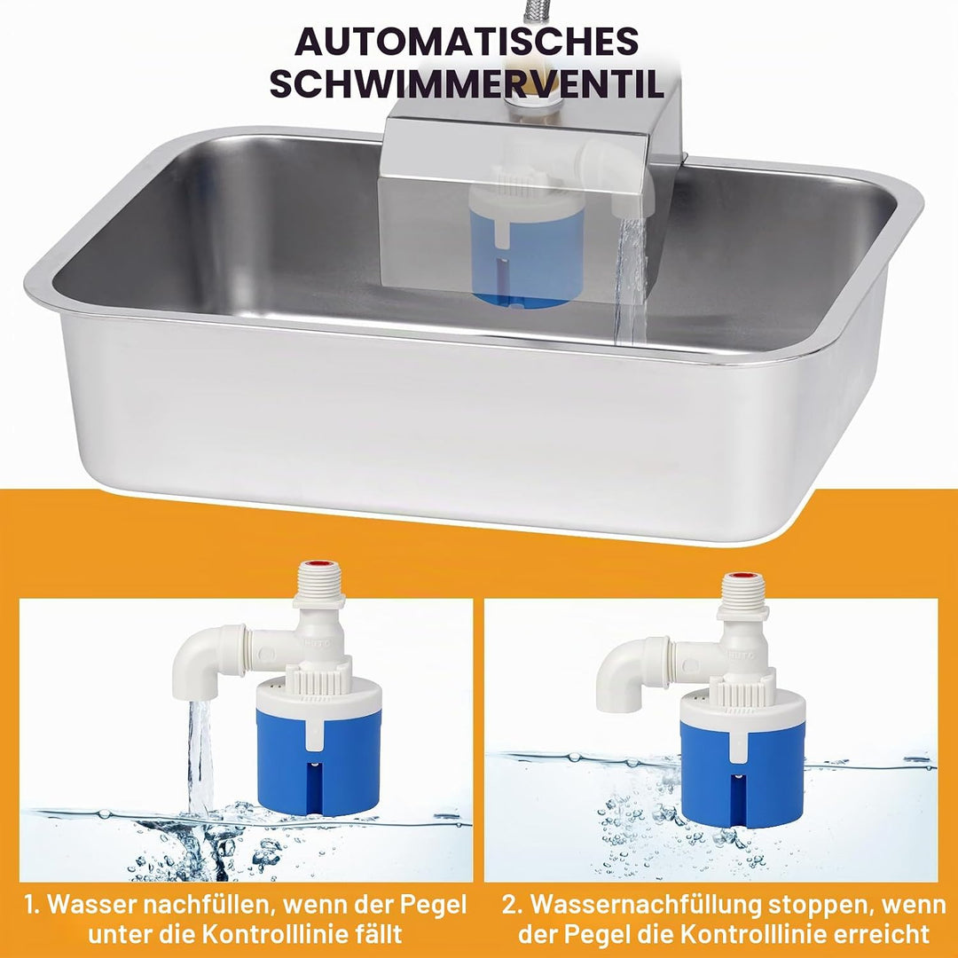 Automatischer Hundewasserspender für Grosse Hunde, Erhöhter Hundewassernapf mit Ständer, 11L Edelsta