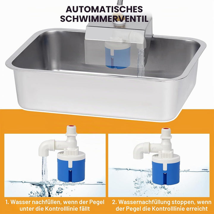 Automatischer Hundewasserspender für Grosse Hunde, Erhöhter Hundewassernapf mit Ständer, 11L Edelsta