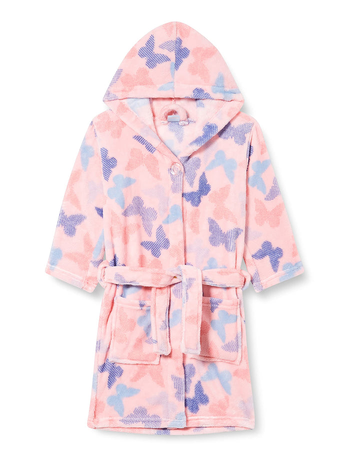 Playshoes Unisex Kinder Fleece-Bademantel Morgenmantel 110-116 Schmetterlinge, 110-116 Schmetterling