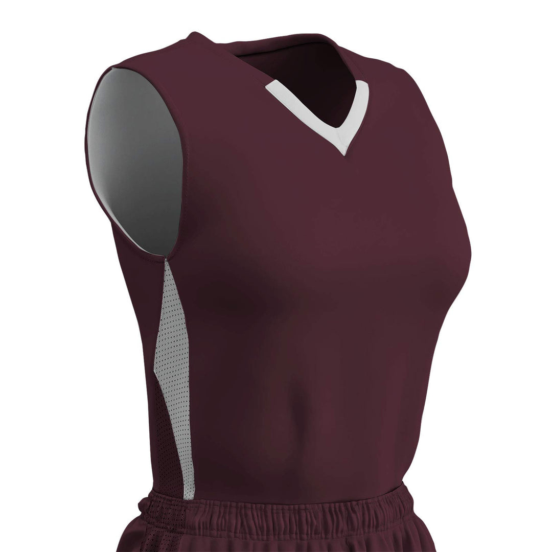 CHAMPRO Women's Basketball S Kastanienbraun, Weiss, S Kastanienbraun, Weiss