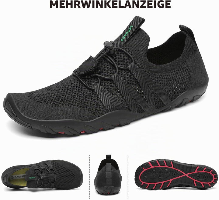 SAGUARO Unisex-Erwachsene Badeschuhe Atmungsaktiv Dicke Sohle Gr.36-46 40 EU Signal Schwarz, 40 EU S