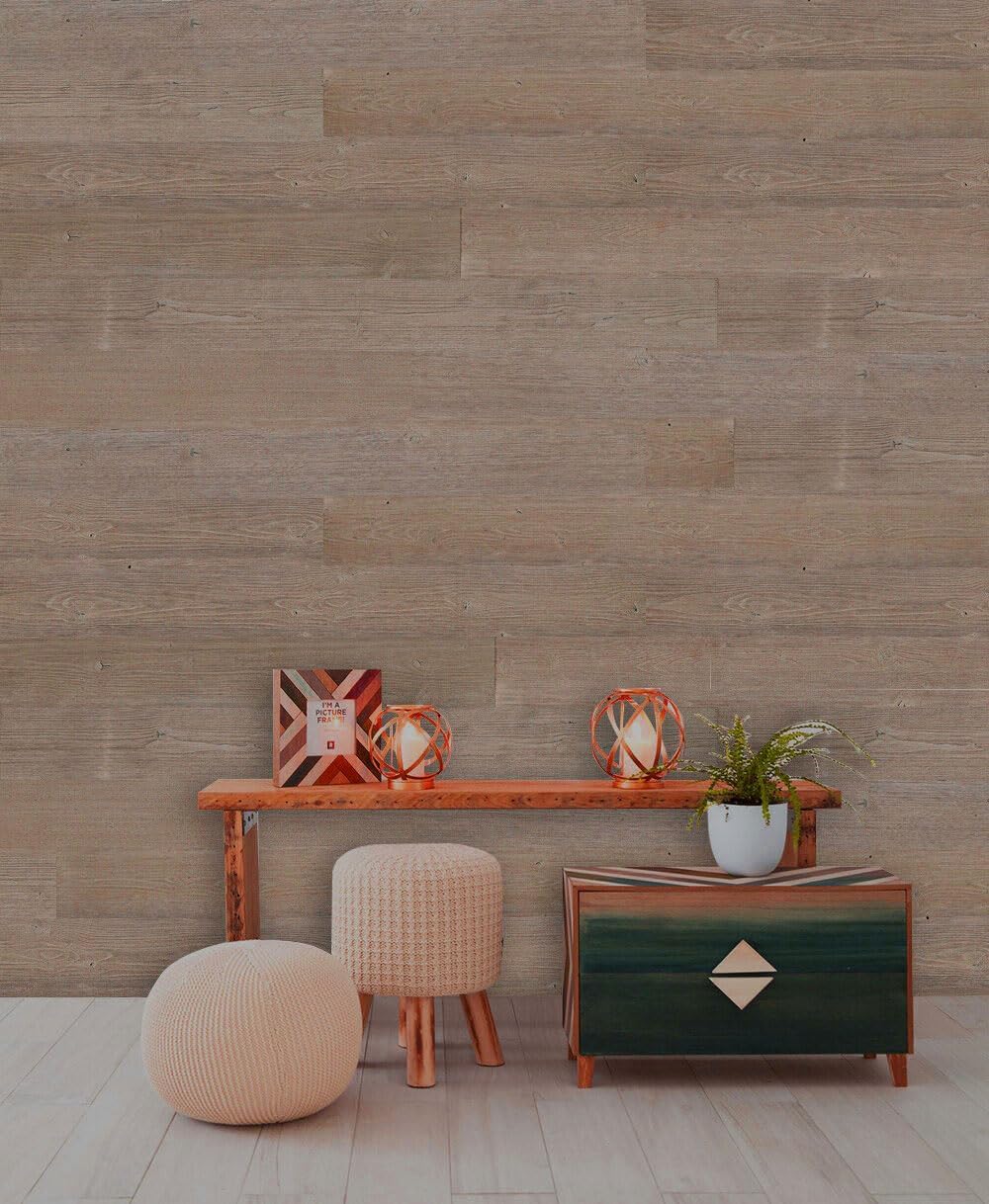 Holz Wandverblender Selbstklebend Wandpaneele grau Wand Küche Bad Fliesenspiegel Mosaikfliese Mosaik