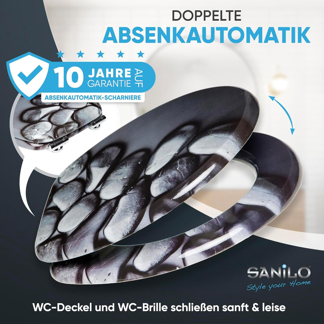 Sanilo WC Sitz mit Absenkautomatik, viele schöne Toilettendeckel zur Auswahl, hochwertige und stabil