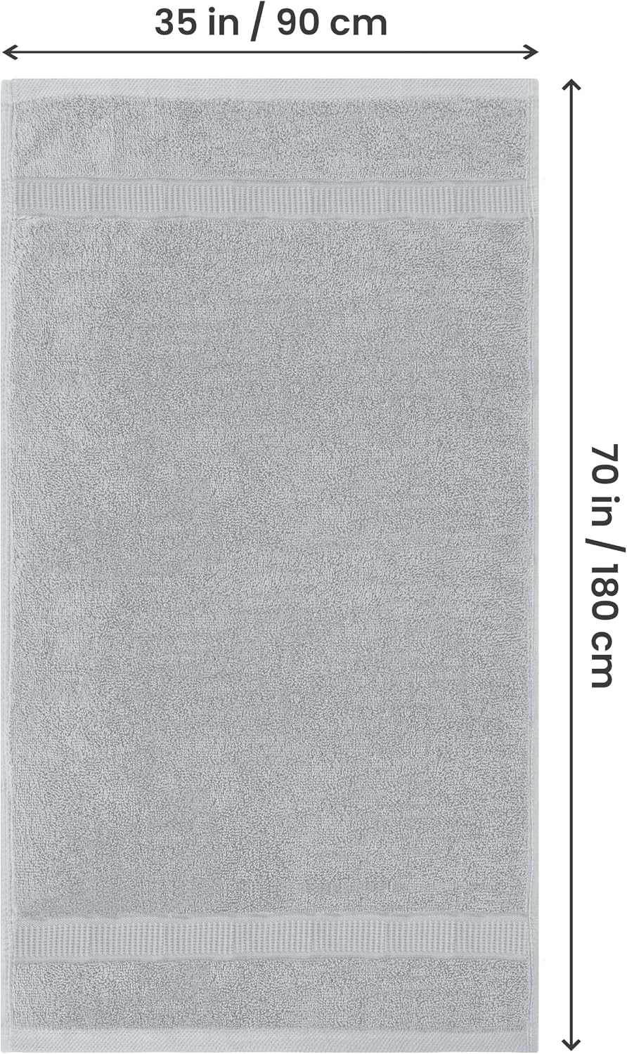 Utopia Towels - 2er Badetücher Gross aus Baumwolle mit Aufhänger, Saunatücher,Badehandtücher Gross,