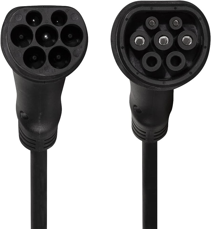 Harting EVC0109 - E-Auto-Ladekabel Typ 2, 1-phasig, 32 A, 7,4 kW, 5 m/ZERTIFIZIERTES KABEL, Schwarz