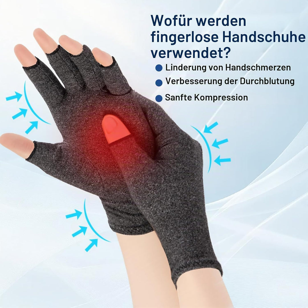 4 Paar Arthritis Handschuhe (Rosa + Lila + Grau + Schwarz, M) | Kompressionshandschuhe für Rheumatoi