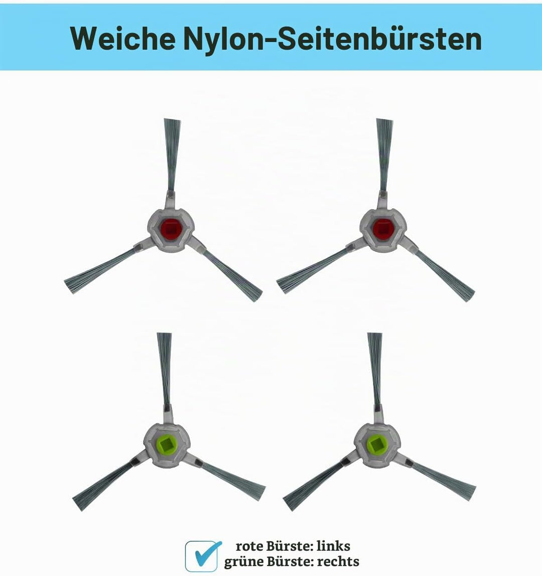 Ersatzteile Kompatibel mit AIRROBO P20 P25 Staubsauger (9 Stück) | Ersatz Zubehör Set beinhaltet 1 W