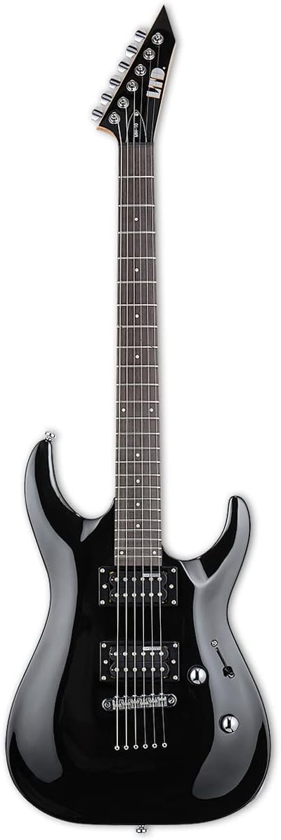ESP LTD MH-10 KIT BLK E-Gitarre Schwarz + keepdrum Klinkenkabel