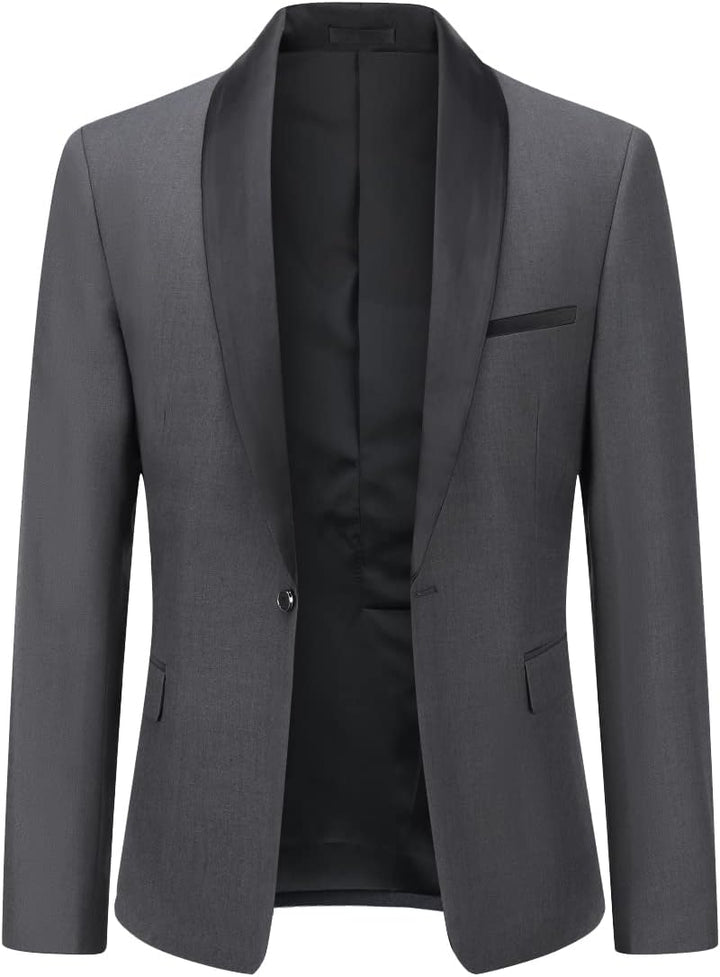 YOUTHUP Anzug Herren Anzug Slim Fit 2 Teilig Anzüge Schalkragen Herrenanzug für Hochzeit Business S