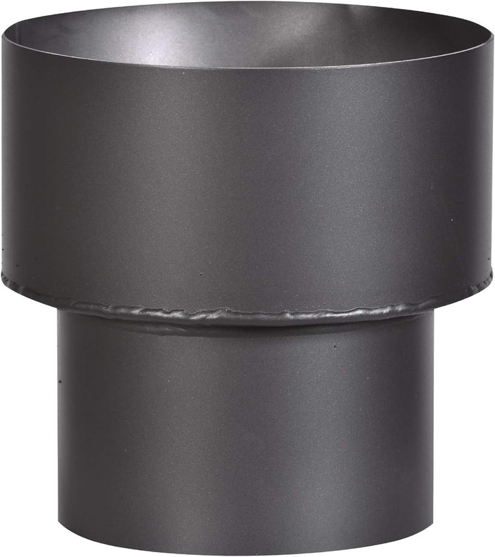 FIREFIX R150/Ü5 Übergangsstück (Erweiterung) für 2 mm Starke Rauchrohre, schwarz lackiert, von 150 m