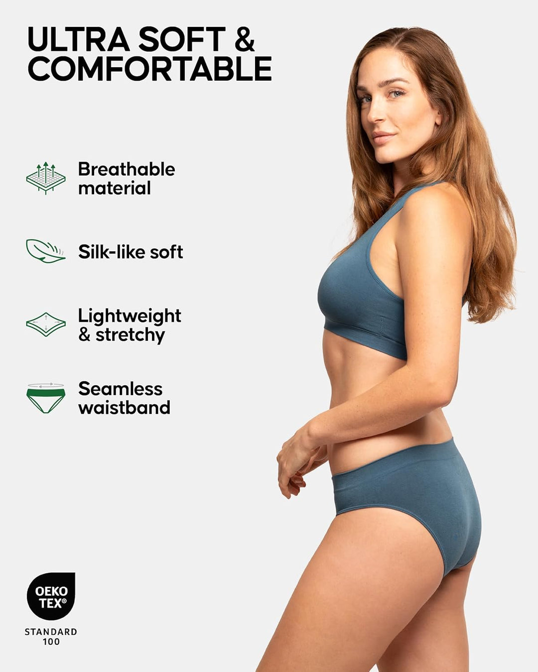 DANISH ENDURANCE Bambus Unterhosen Damen, 3er Pack Damen superweiche Slips, Stretch Bikini Panties,