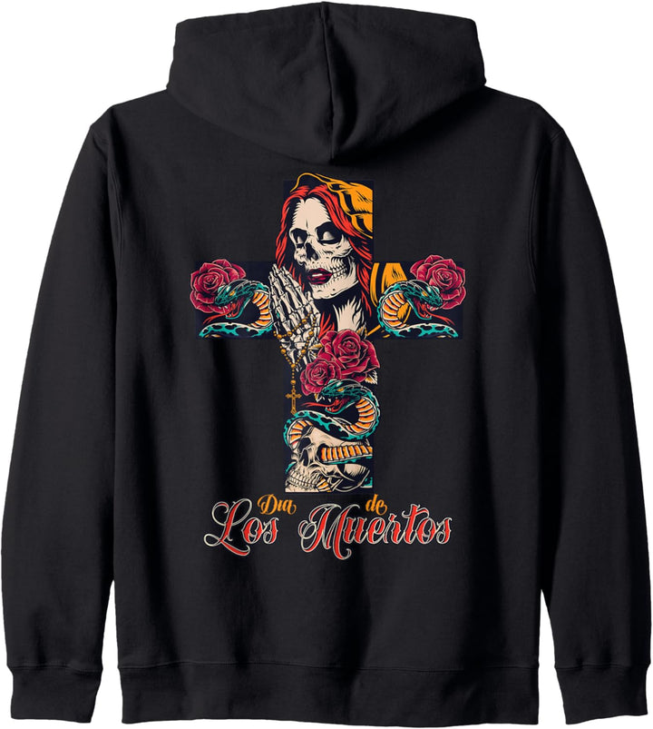 La Calavera de la Catrina - Dia De Los Muertos (on back) Kapuzenjacke