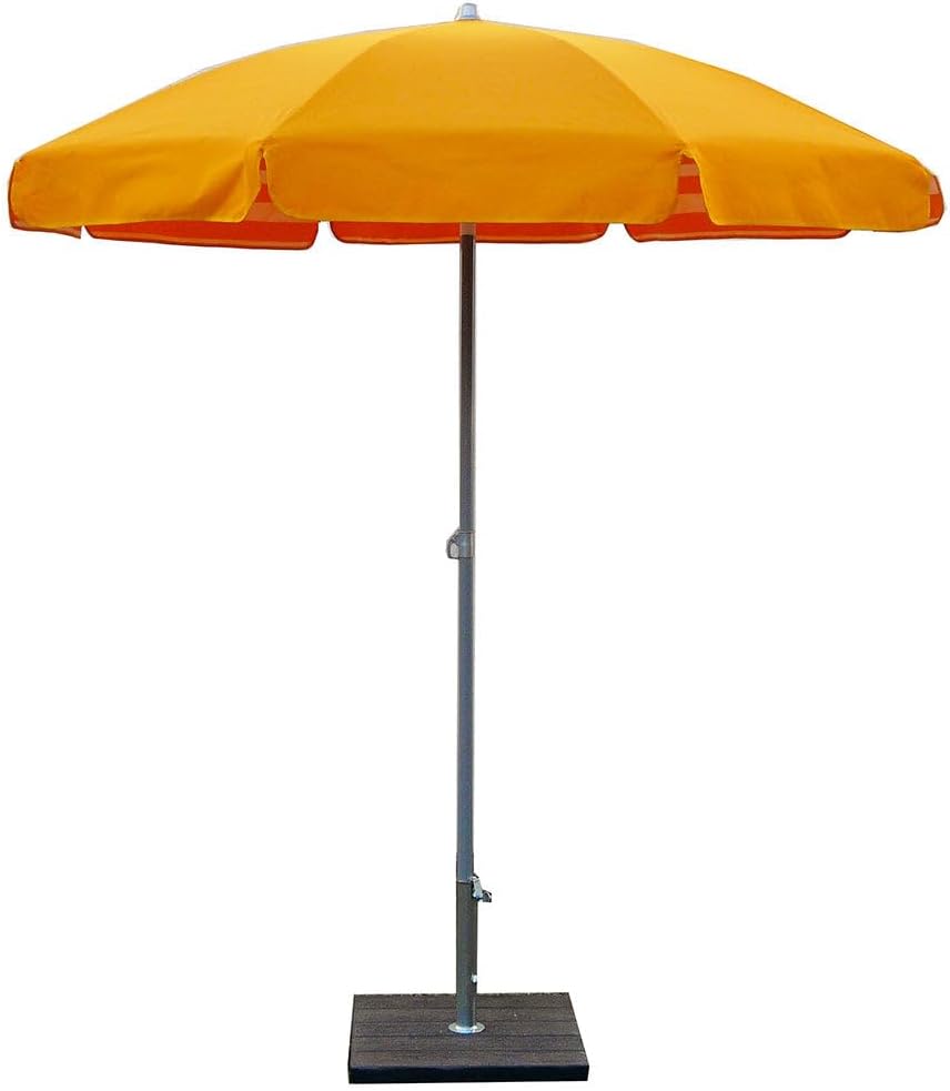 Maffei Art 181 Venezia Sonnenschirm rund Baumwolle Duplex Durchmesser 200 cm Made in Italy Gelb, Gel