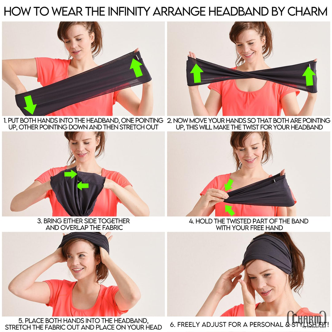 Dünnes Lauf Stirnband Sport Haarband Herren, Bandana Damen Sommer Japanische Mode Lang, Loop Tuch Zu