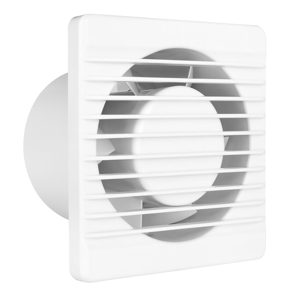 MKK Badlüfter 80mm Wandmontage Leise Lüfter Wohnraumlüfter Weiss (Nachlauf Timer), Nachlauf Timer