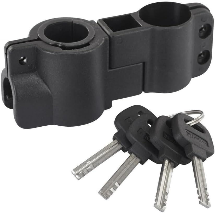 MASTER LOCK Bügelschloss mit Schlaufenkabel [Schlüsselschloss] [mit Halterung] [Zertifiziertes Fahrr