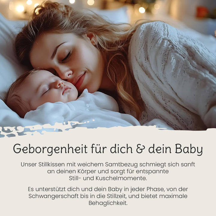 maxVitalis Schwangerschaftskissen in ergonomischer U Form, Stilkissen mit abnehmbarem und waschbarem