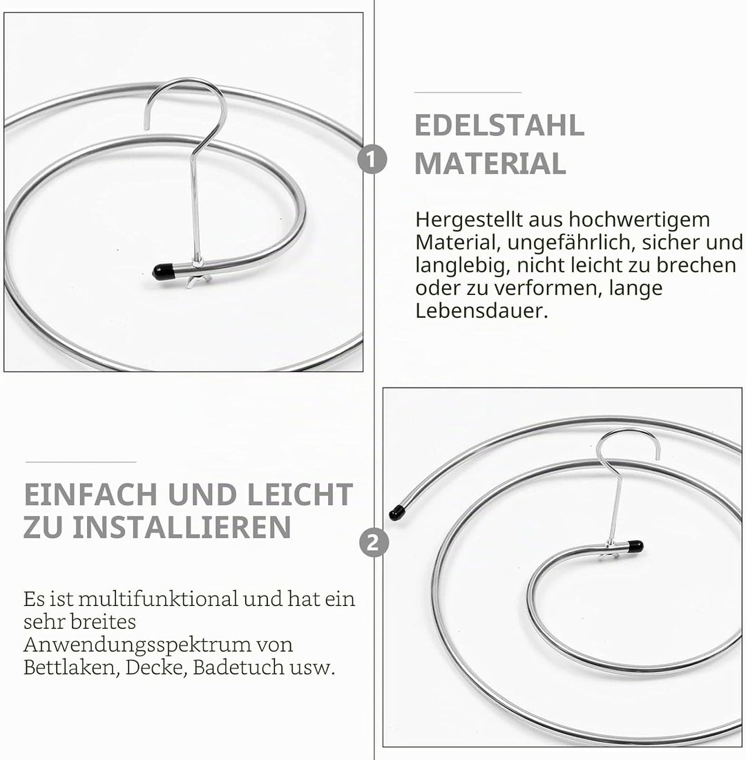 Didiseaon Bettlaken-Wäscheständer Spiralf?rmige Trocknungsregal Edelstahl Waschkleiderbügel Rotieren