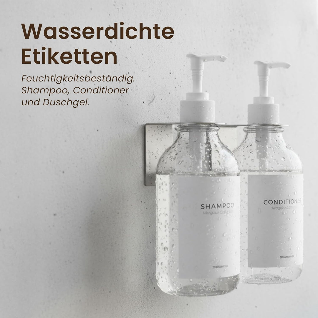 MaisoNovo Shampoo Flaschen zum befüllen - Duschseifen seifenspender wandbefestigung - seifenspender