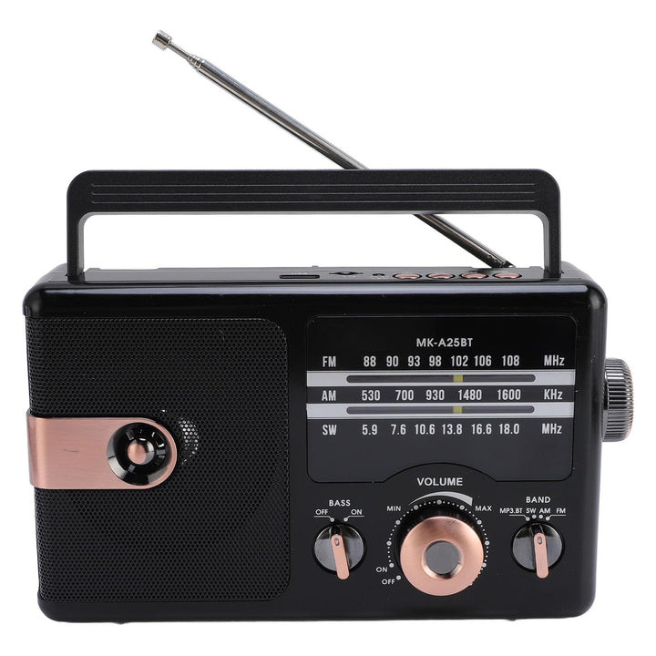 Tragbares Radio AM FM SW Full Band Radio Batterie mit Ladekabel, Batterie Nicht Inbegriffen, BT Laut